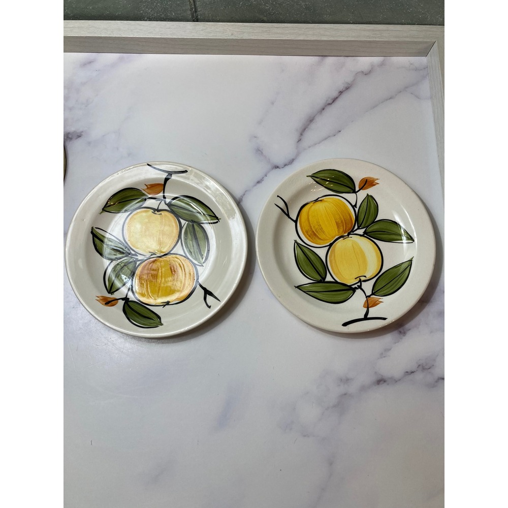 Vintage Haddon Hall Ironstone Jamaica Bread Butter Plates Set of 2 Fruit Pattern
